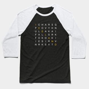 Iceland Crossword Baseball T-Shirt